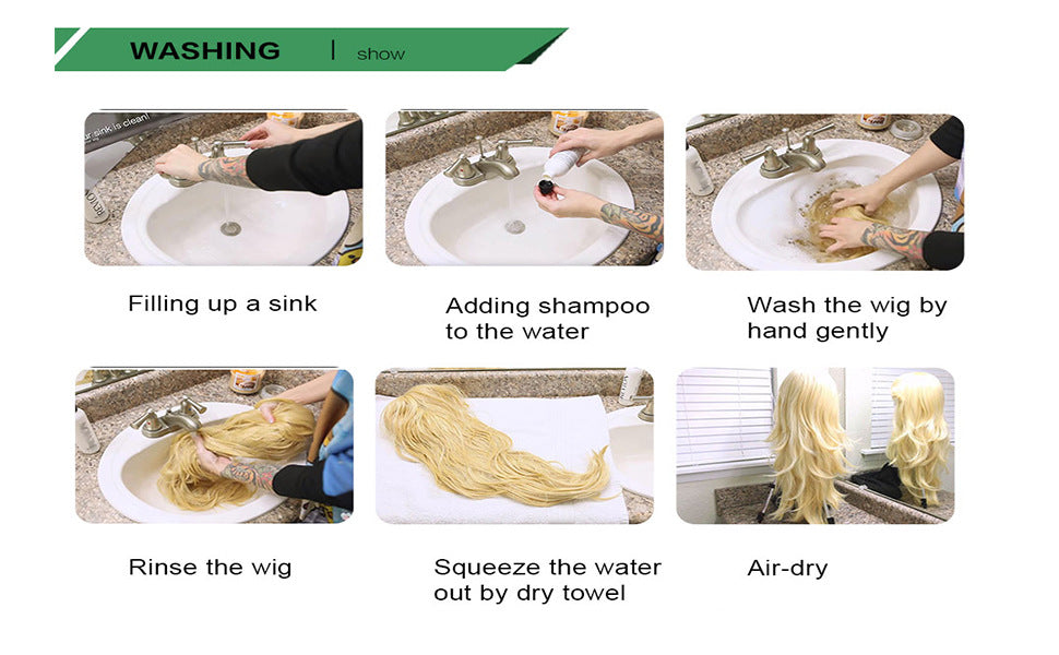 Brown Transition Grey Long Length Synthetic Wigs with Bangs