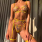 Floral Embroidered Mesh Women Underwire Push Up Lingerie Set I