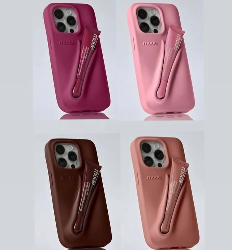 Lip Gloss Phone Case - Premium Silky Silicone Lip and Phone Case with Puffy Back and Tactile Buttons for Easy Grip - Protective and Stylish Case Phone