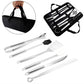 Kit Churrasco Inox Profissional Com Estojo Conjunto Completo 6 peças