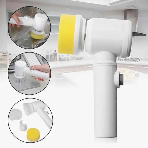 Escova Magica De Limpeza Eletrica 5 Em 1 Multifuncional