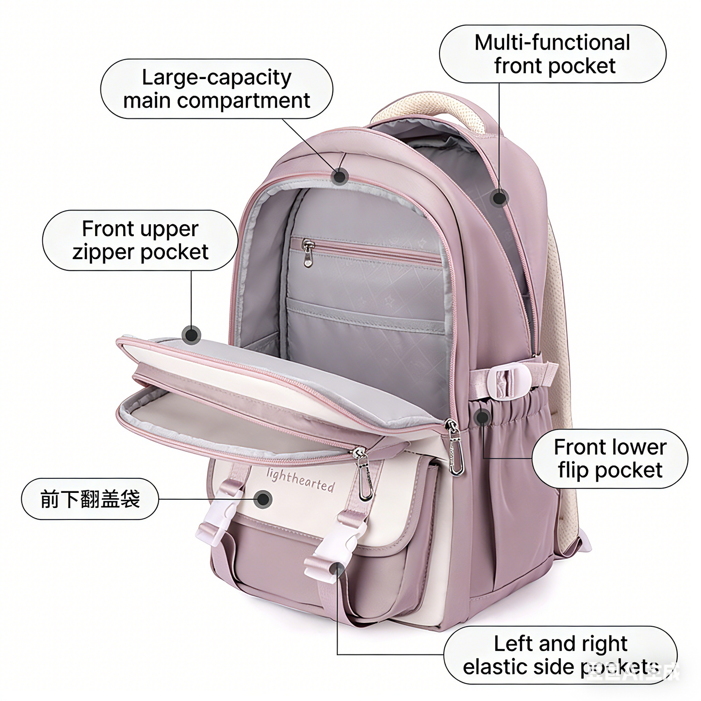 Essentials Kids School Backpack with Multiple Storage Pockets