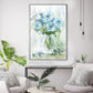 Hand Painted Abstract Floral Paintings with Silver Outer Frame 60*90 cm