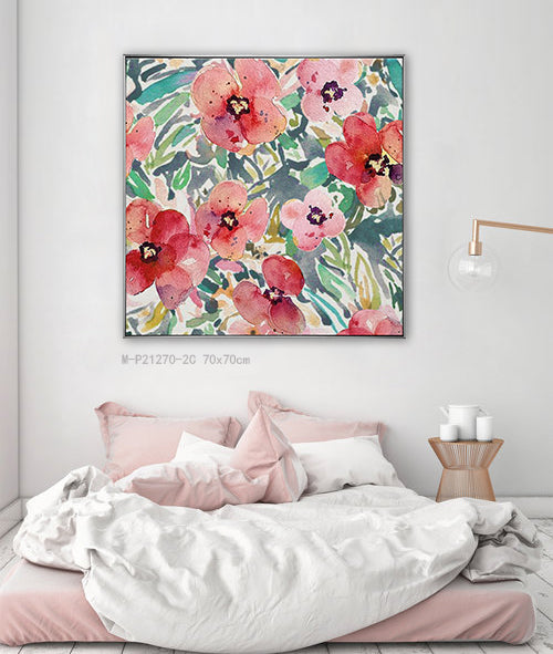 Framed Silver/White Customized Spring Bloom 60*60 cm