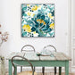 Framed Silver/Black Customized Abstract Floral II 80*80 cm