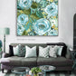 Framed Silver/Black Customized Abstract Floral III 80*80 cm