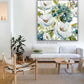 Framed Silver/Black Customized Abstract Floral 80*80 cm