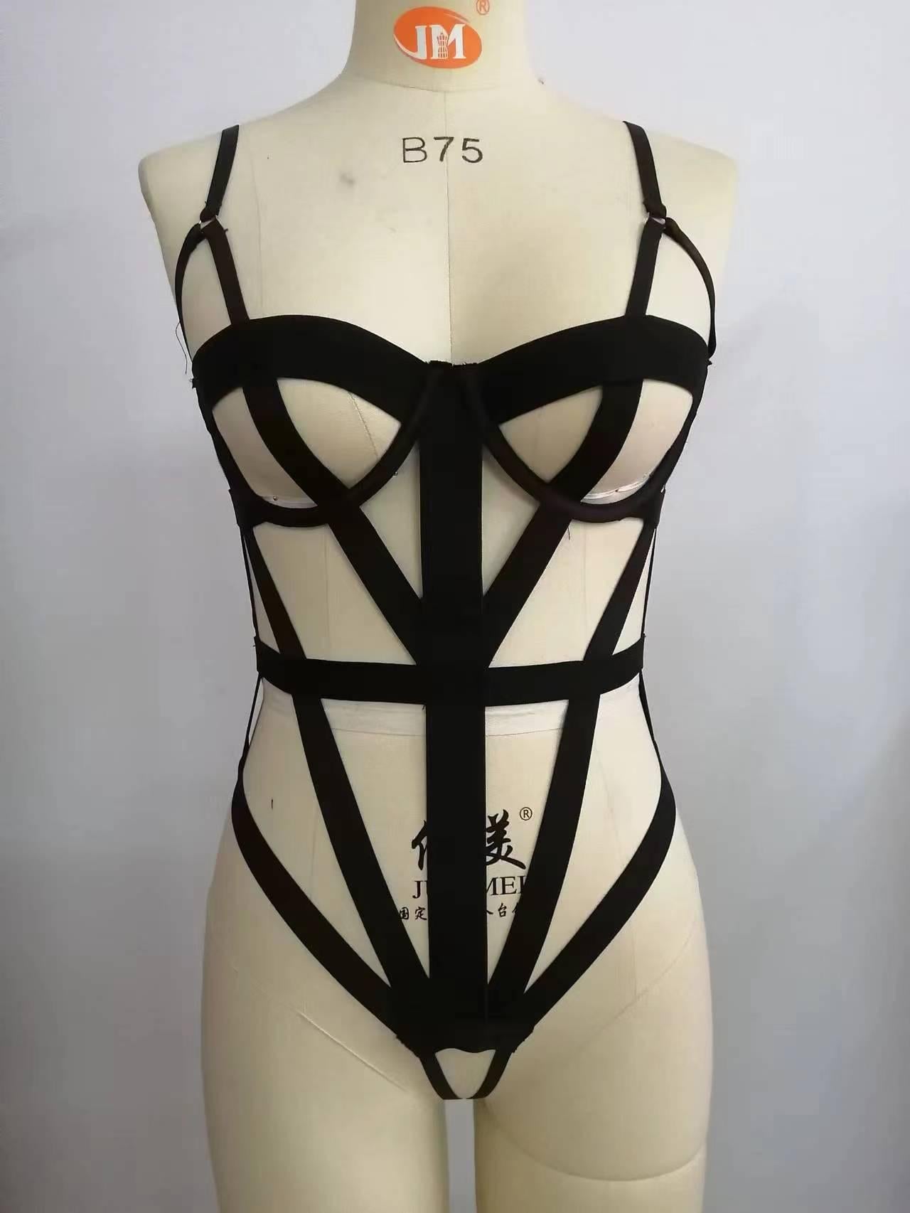 Fashion Bralettes for Women Strappy Unpadded Lingerie One Piece