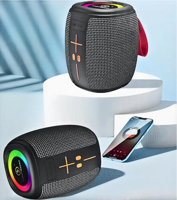 Caixa de Som Bluetooth Portátil 50w Led Tws Ka-8596 cor preto