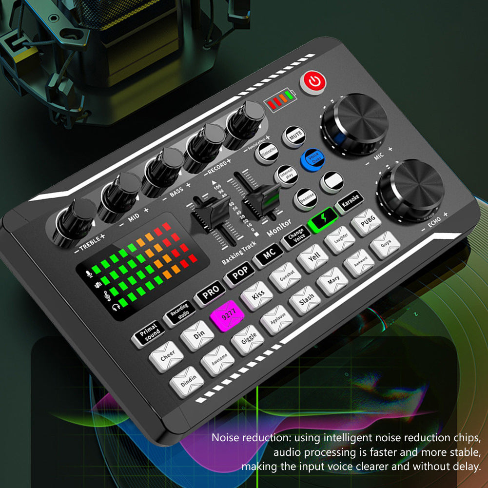 Mesa de Som Digital F998 MESA998 Portátil Com Bluetooth e Efeitos Para Live e Podcast