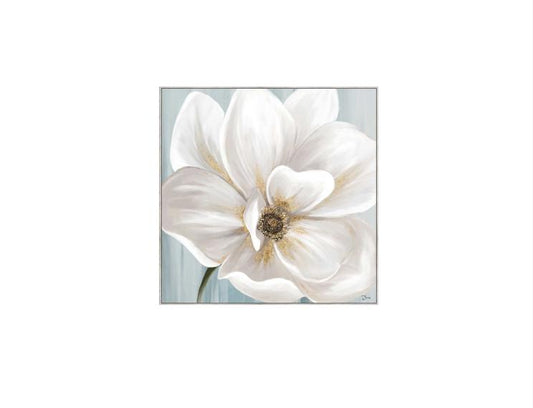 Framed Silver/White Customized White Peony 60*60 cm