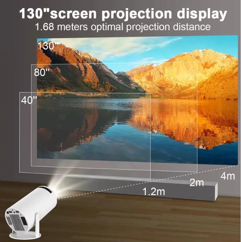 Mini Projetor Smart 4k Wifi 1080p Hd Hy300 Cor Bran