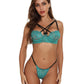 Women's Plus Size Lingerie Sets Naughty 2 Piece Lace Floral Criss Cross Bra and Panty Sets Underwear