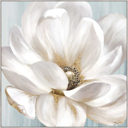 Framed Silver/White Customized White Peony 60*60 cm