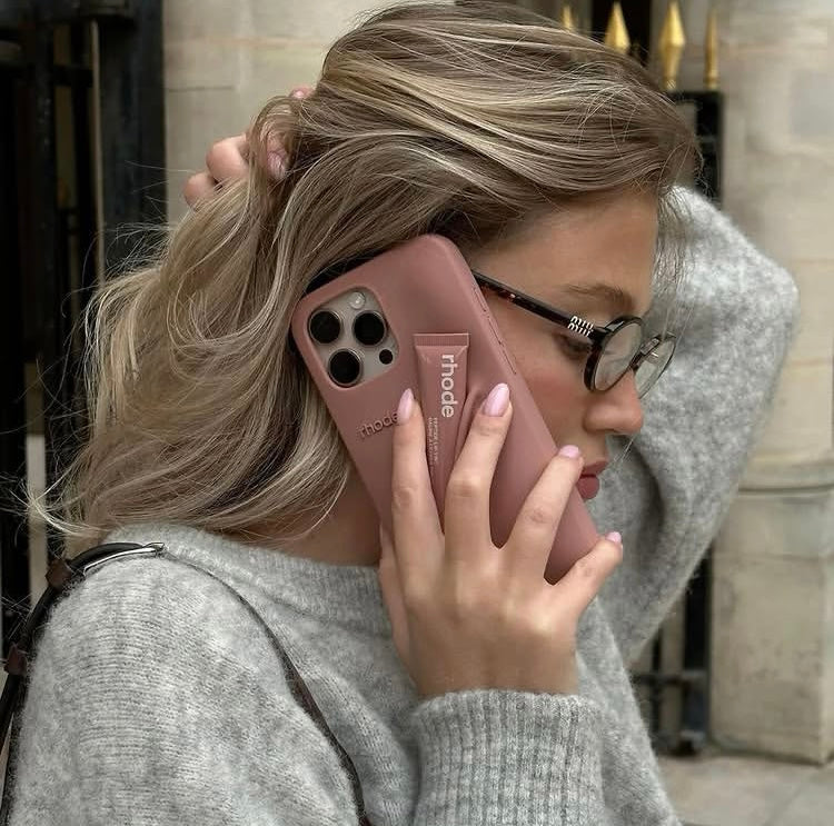 Lip Gloss Phone Case - Premium Silky Silicone Lip and Phone Case with Puffy Back and Tactile Buttons for Easy Grip - Protective and Stylish Case Phone