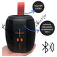 Caixa de Som Bluetooth Portátil 50w Led Tws Ka-8596 cor preto