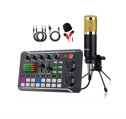 Mesa de Som Digital F998 MESA998 Portátil Com Bluetooth e Efeitos Para Live e Podcast
