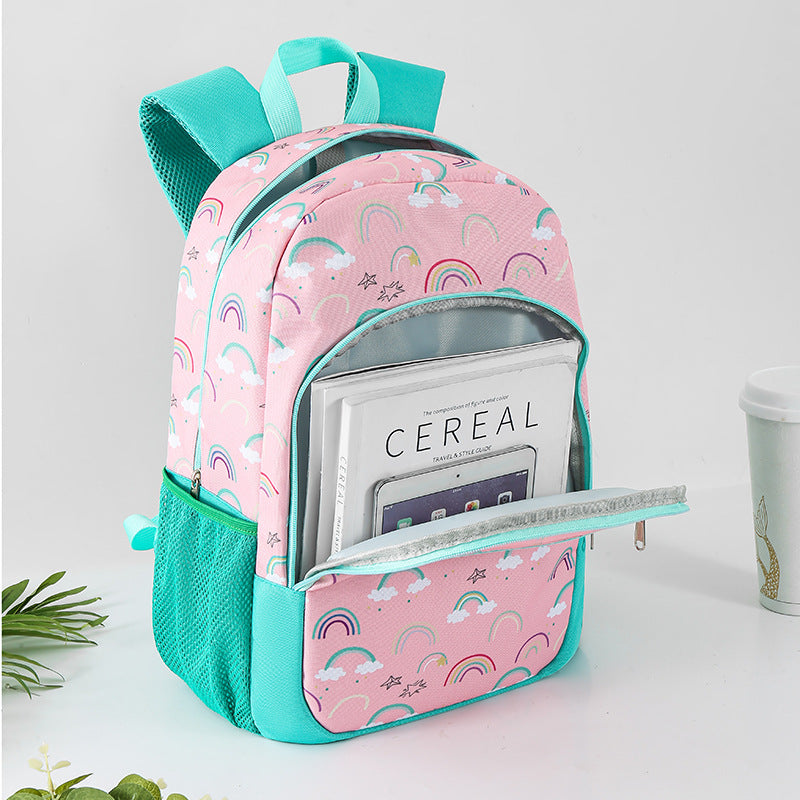Girls Boys Students Backpack School Bag for Kids Book Bag with Multiple Pockets
