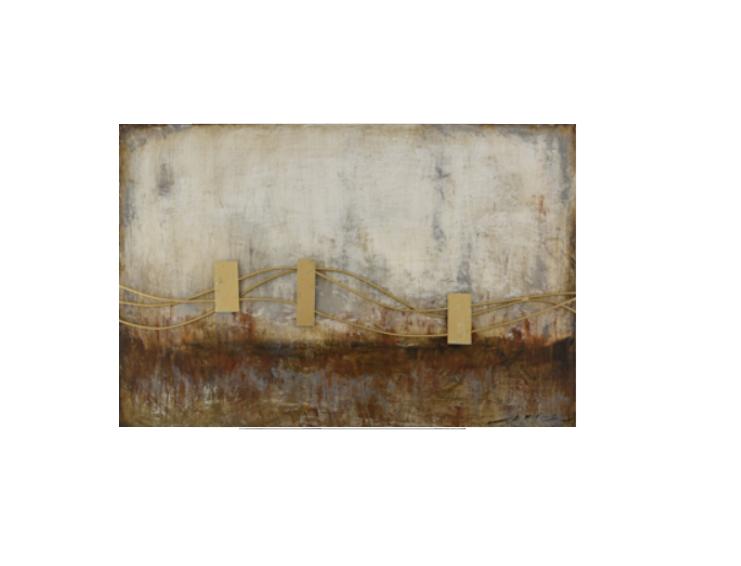 Framed Abstract Golden Bridge Wall Art 120*80 cm