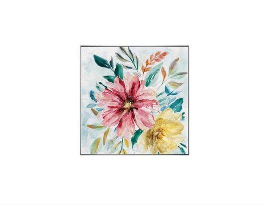 Framed Silver/White Customized Spring Bloom II 60*60 cm