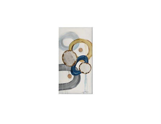 Framed Abstract Metal Wall Art 50*100 cm