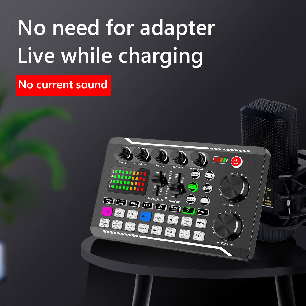 Mesa de Som Digital F998 MESA998 Portátil Com Bluetooth e Efeitos Para Live e Podcast