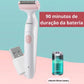 Depilador Feminino Kemei KM-113 Rosa Recarregável Áreas Axilas e Virilha