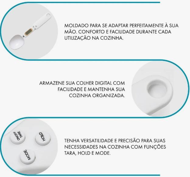Balança Digital Colher Portátil 500g,precisa 0.1g, Auto-off