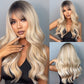 Blonde Long Length Synthetic Wigs with Bangs