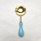 Spoon Sealing for Wax Beads with Wooden, Tiffany Color