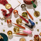 Spoon Sealing for Wax Beads with Wooden, Tiffany Color